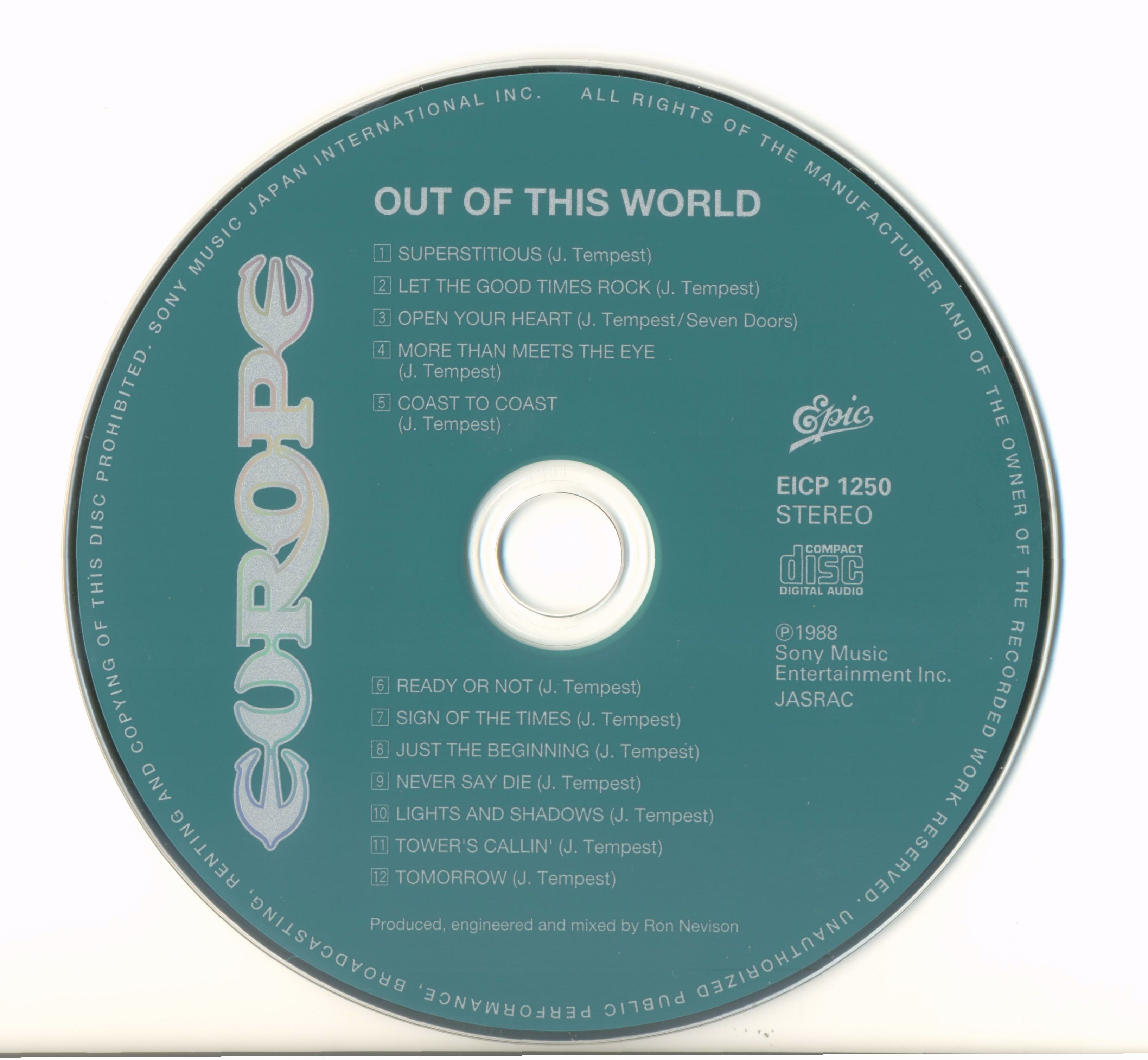 Europe  Out Of This World : CD JPN